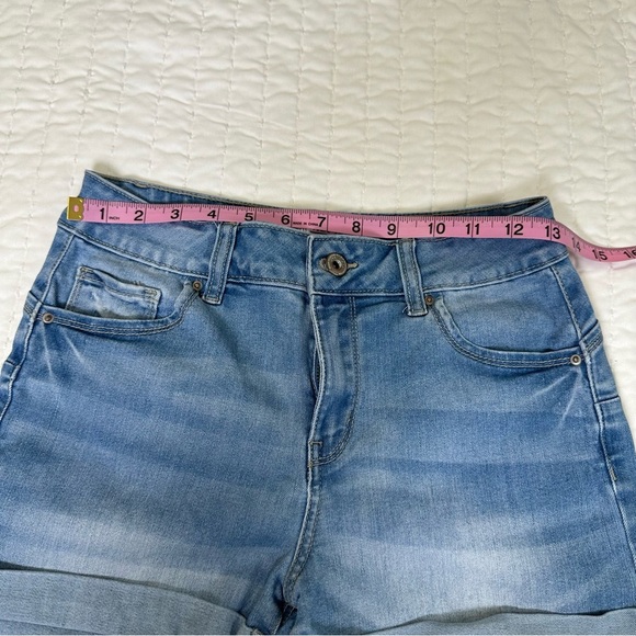 Wax Jean Butt, I Love You Light Blue Denim Women's Shorts - Picture 3 of 10